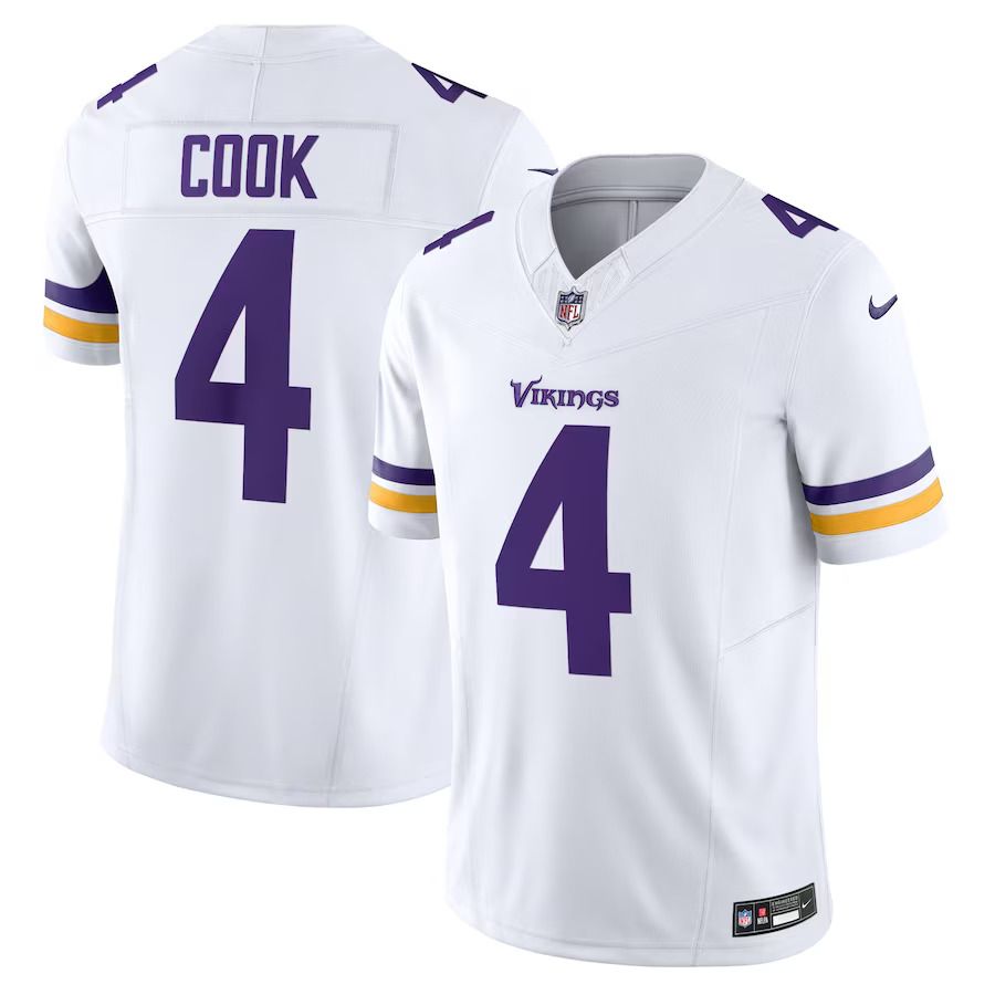 Men Minnesota Vikings 4 Dalvin Cook Nike White Vapor F.U.S.E. Limited NFL Jersey